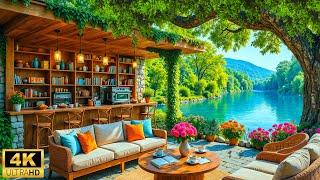 Morning at a Riverside Book Café - Soft Piano & Nature Ambience - Boost Your Focus