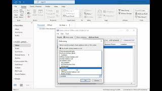 How to change default address book in Outlook 365