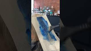 Peekaboo vivid color #haircolor #bluevivid #salon #hairstylist #haircoloring