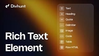 Rich Text Element | Divhunt Tutorial