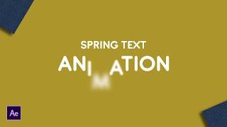 After effects tutorial: Smooth Spring Text animation in after effects