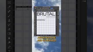 How to Make Brutalism Designs in Photoshop | Graphic Design 101 #shorts #Photoshop