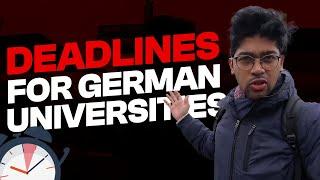 GERMAN UNI : DEADLINES FOR GERMAN  UNIVERSITIES? LOR ? SOP ? German format CV ?