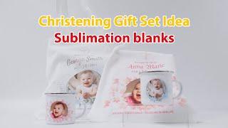 Christening Gift Set: Enamel Mug & Canvas Tote for Sublimation