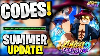 *NEW* All Working SUMMER UPDATE CODES FOR ANIME SHADOW 2! ROBLOX ANIME SHADOW 2 CODES