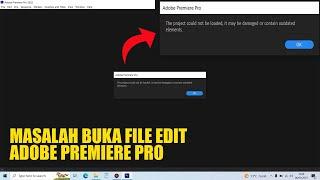 Cara mengatasi masalah The project could not be loaded it may be damaged or contain outdated element