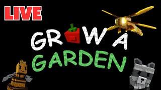 Grow A Garden LIVE! NEW UPDATE! STOCK RACCOON DRAGONFLY QUEEN BEE