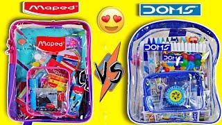 Doms Smart Kit Vs Maped Wonder Kit - Stationery Kit, Stationery Challenge, Back To School, Pencilbox