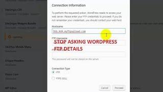 Stop  asking FTP details on WordPress - Wordpress asking for FTP Credentials when update plugins