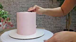 How to achieve SHARP EDGES on Buttercream Cake | Maple Road Cakes