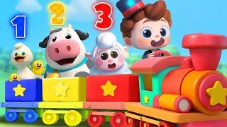 Train Choo Choo Song | Farm Animals | Animals Sounds Song | Nursery Rhymes & Kids Songs | BabyBus