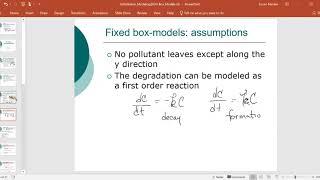 ENE 489 Air Pollution Modelling-Box Models