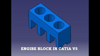 How to Model an Engine Block in CATIA V5 | Step-by-Step Tutorial