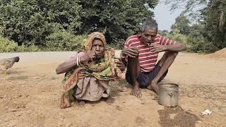 100 years old grandma cooking SNAKE FISH curry || tribe grandma & grandpa typical life || true love