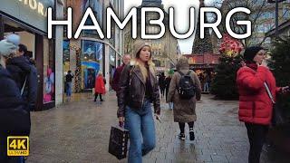 Hamburg, Germany  Amazing Walking Tour in Winter 2024[FULL TOUR]