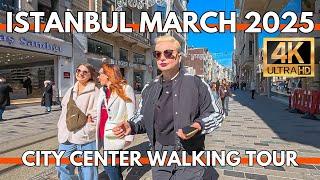 ISTANBUL TURKEY 2025 CITY CENTER 4K UHD WALKING TOUR AROUND GALATA TOWER AND ISTIKLAL STREET