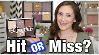 NYX LID LINGERIE & COSMIC METALS PALETTES |  HIT OR MISS?  + 2 MINI EYE TUTORIALS