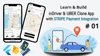 UBER Clone App with Admin WEB Panel | Flutter Firebase FCM Push Notification Stripe Payment Tutorial