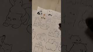делаем наклейки котики #котики#своими руками#милые котики#