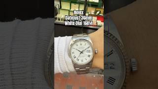 Rolex Datejust 36mm White Dial 16014 Steel Fluted Bezel Oyster Men’ s Watch