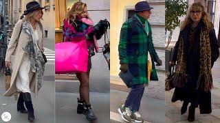 Italian Street Fashion 2024  Milan Shopping Street  Street Fashion Video