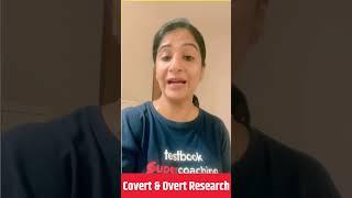 UGC NET Paper 1 | Covert & Overt Research | JAM Series 2023 | UGC NET Paper 1 Revision