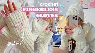 Crochet fingerless gloves / beginner friendly tutorial 