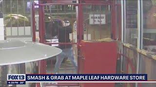 Failed smash and grab at North Seattle hardware store leaves thousands in damages | FOX 13 Seattle