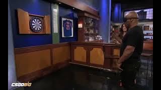 Mike Tyson Shooting Darts Blindfolded...and Hitting BullsEye Twice!