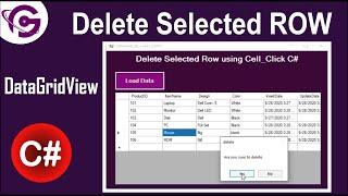 How To Delete Selected Row In DataGridView | DataGridView Cell_Click Event c#