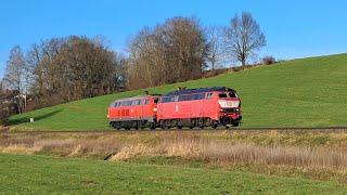 218er Comeback bei DB Cargo und orienrote im Dieselparadies, SmartRail BR 225, BR 159 im Wackerwerk