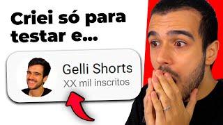 CRIEI UM CANAL DE SHORTS, E O RESULTADO VAI TE IMPRESSIONAR...