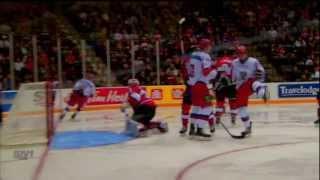 Vladimir Butuzov redirection goal from the Bullet Pass by Nikita Zadorov OHL vs Russia