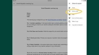 Saving Google Doc as PDF on an iPad