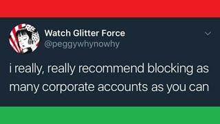 Blocking corporate accounts