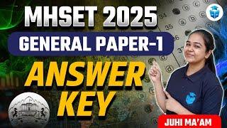MHSET Answer Key 2025 | MH SET Paper 1 Complete Paper Solution | Juhi Mam