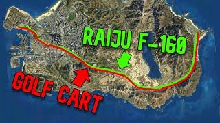 Can a Golf Cart beat a Jet Across the GTA V Map?