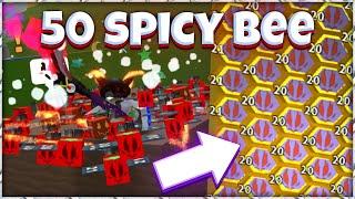 Собрал улей из 50 СПАЙСИ БИ (SPICY BEE BEE) одарённых мификов в Bee Swarm Simulator