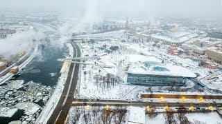 Аэросъёмка Москвы - парк «Зарядье», Котельническая  высотка