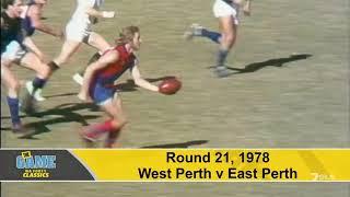 WAFL 1978 West Perth v East Perth Rnd 21