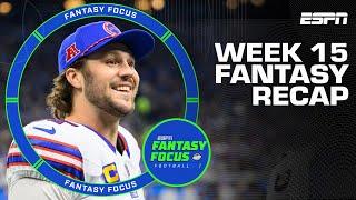 Week 15 Fantasy Recap + Studs and Duds | Fantasy Focus 