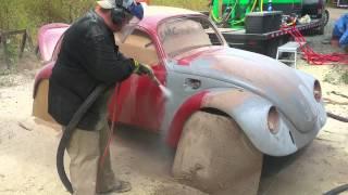 Blast-Off LLC media blasting of 1969 VW Beetle 5