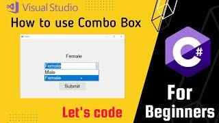 How to use Combo box in Visual Studio | C#.net | Imesh lk