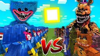 ХАГГИ ВАГГИ POPPY PLAYTIME ПРОТИВ АНИМАТРОНИКОВ ФНАФ В МАЙНКРАФТ ЭПИЧНАЯ БИТВА FNAF VS HUGGY WUGGY