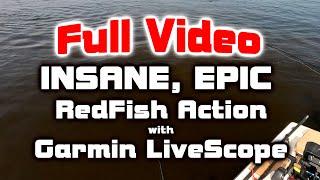 INSANE, EPIC RedFish Action with Garmin LiveScope