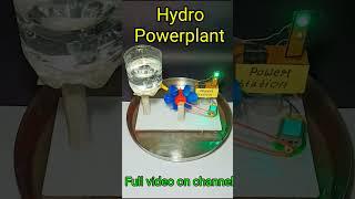 How to make hydro powerplant working model #shorts #shortvideo #short #hydropower #diy