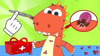 Aprende con Eddie 🪳 Cómo Eliminar Garrapatas en un Dinosaurio
