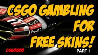 CS:GO GAMBLING FOR FREE SKINS!  Part 1 CSGO500 + csgo knife giveaway