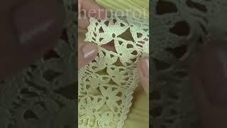 Ленточное КРУЖЕВО вязать крючком#shotrs