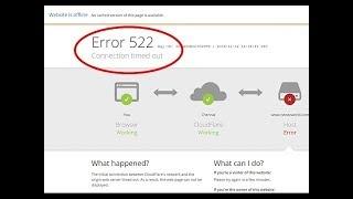 How To fix the err 522 512 502 503 504  cloudfare and two solution